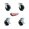 Service Caster 5 Inch Phenolic Swivel Caster Set with Roller Bearings 2 Brakes SCC-30CS520-PHR-2-TLB-2 - alternate 3